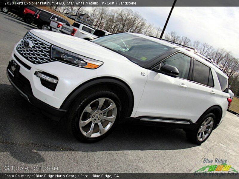 Star White Metallic Tri-Coat / Sandstone 2020 Ford Explorer Platinum 4WD