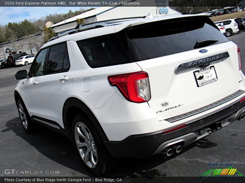 Star White Metallic Tri-Coat / Sandstone 2020 Ford Explorer Platinum 4WD