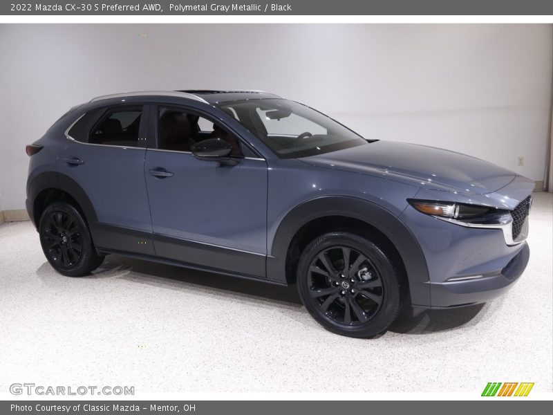 Polymetal Gray Metallic / Black 2022 Mazda CX-30 S Preferred AWD