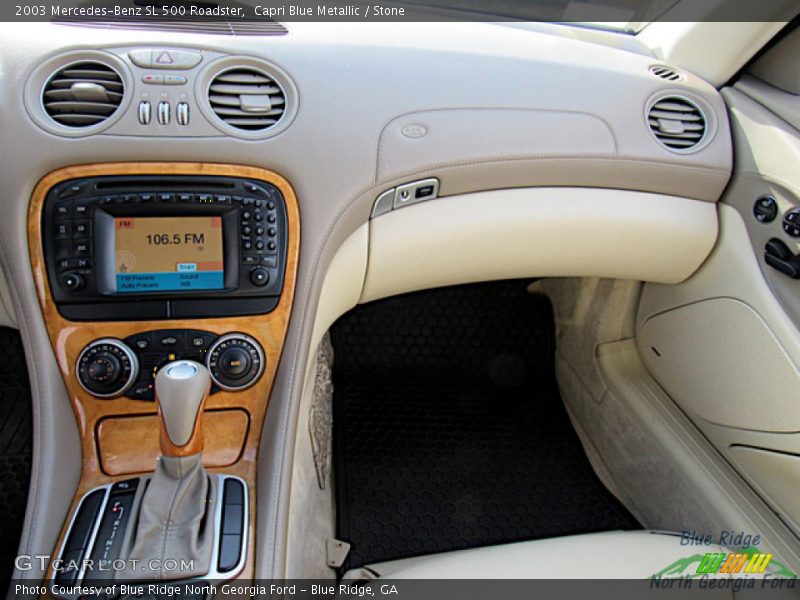 Capri Blue Metallic / Stone 2003 Mercedes-Benz SL 500 Roadster