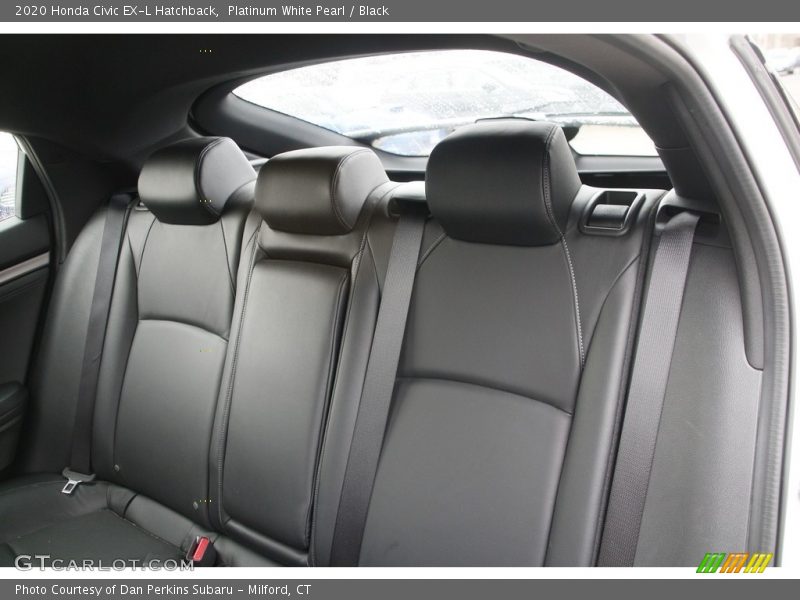 Platinum White Pearl / Black 2020 Honda Civic EX-L Hatchback