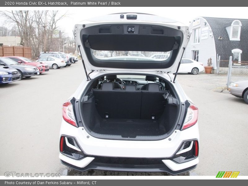 Platinum White Pearl / Black 2020 Honda Civic EX-L Hatchback