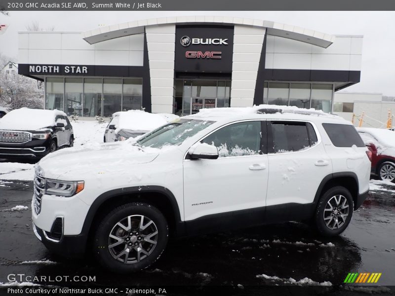 Summit White / Jet Black 2020 GMC Acadia SLE AWD