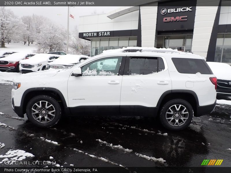 Summit White / Jet Black 2020 GMC Acadia SLE AWD