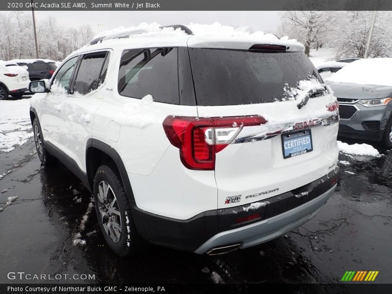 Summit White / Jet Black 2020 GMC Acadia SLE AWD
