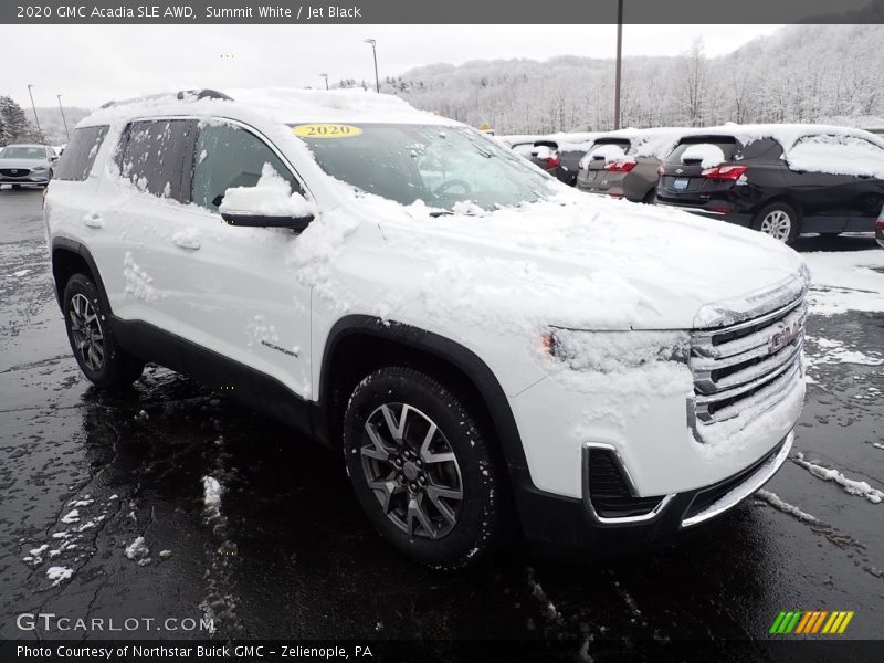 Summit White / Jet Black 2020 GMC Acadia SLE AWD