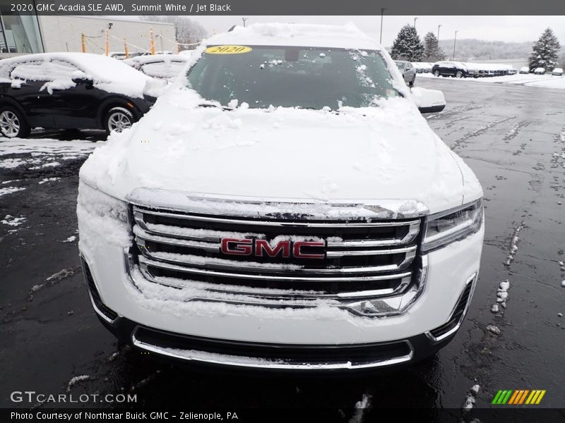 Summit White / Jet Black 2020 GMC Acadia SLE AWD