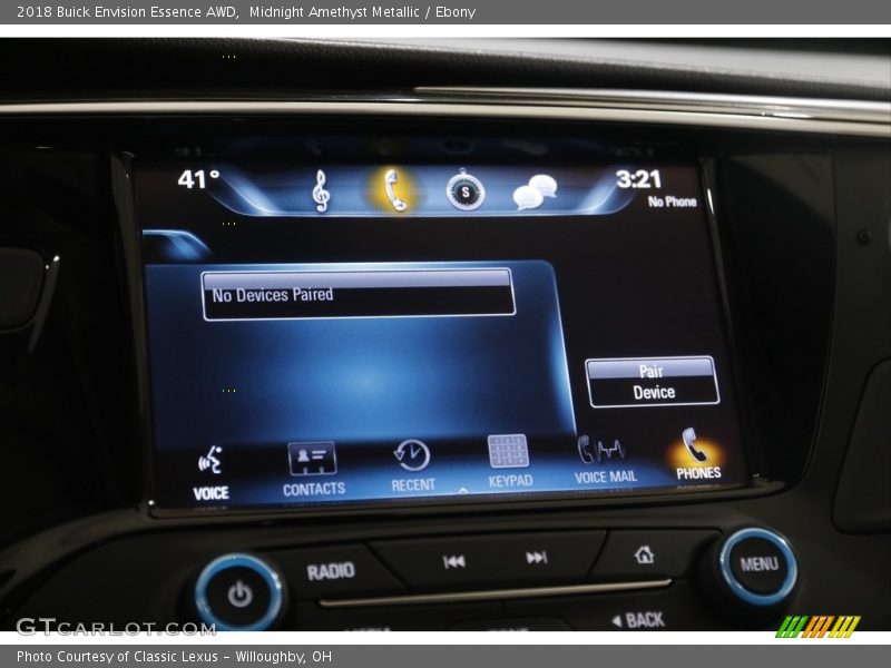 Midnight Amethyst Metallic / Ebony 2018 Buick Envision Essence AWD