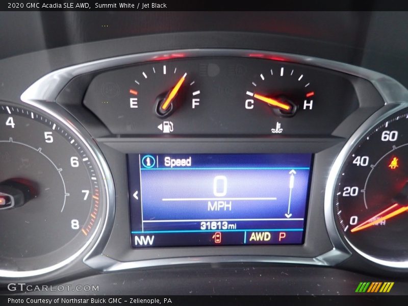 Summit White / Jet Black 2020 GMC Acadia SLE AWD