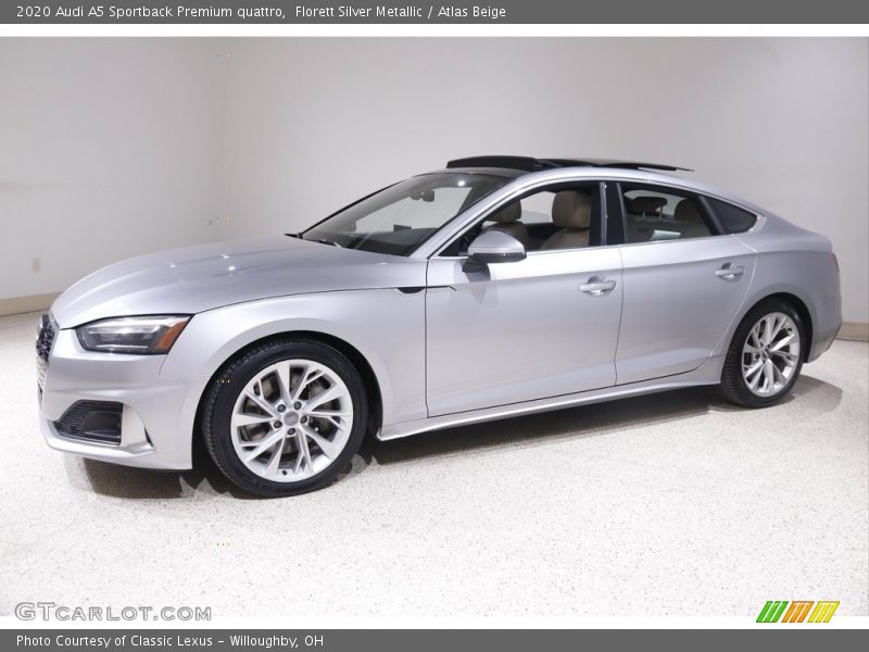 Front 3/4 View of 2020 A5 Sportback Premium quattro