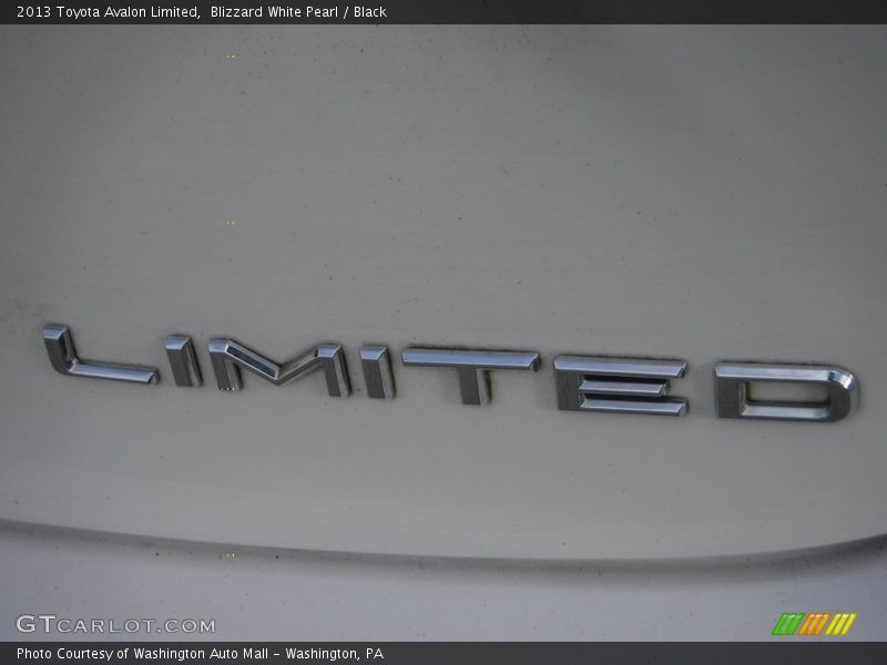 Blizzard White Pearl / Black 2013 Toyota Avalon Limited