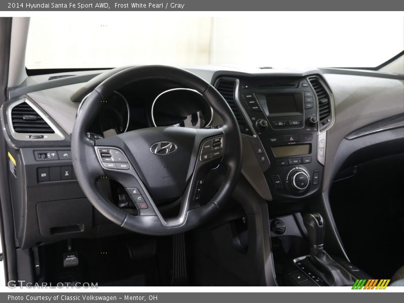 Frost White Pearl / Gray 2014 Hyundai Santa Fe Sport AWD