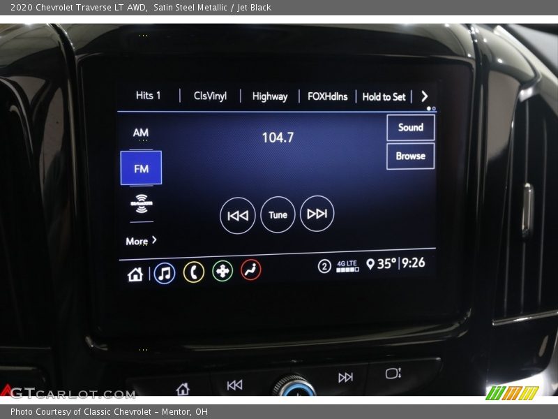 Satin Steel Metallic / Jet Black 2020 Chevrolet Traverse LT AWD