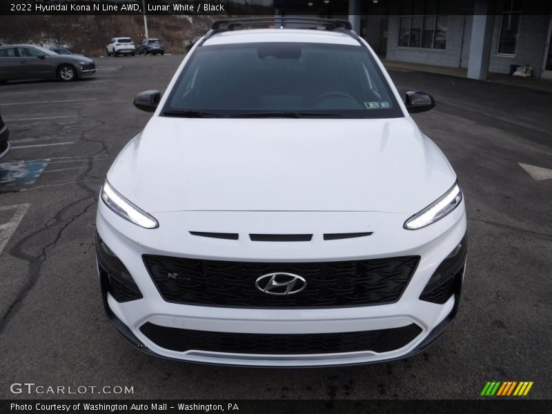 Lunar White / Black 2022 Hyundai Kona N Line AWD