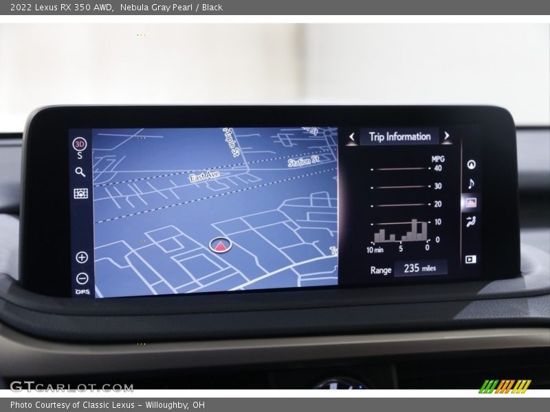 Navigation of 2022 RX 350 AWD