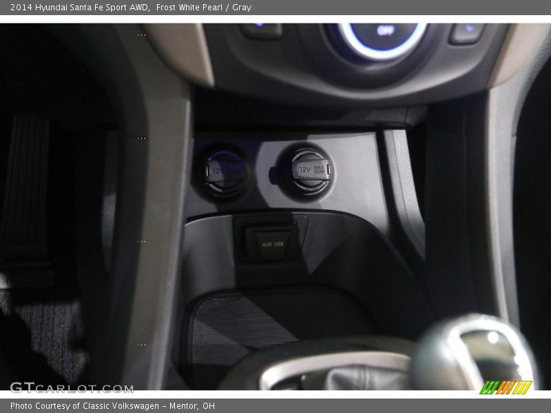 Frost White Pearl / Gray 2014 Hyundai Santa Fe Sport AWD