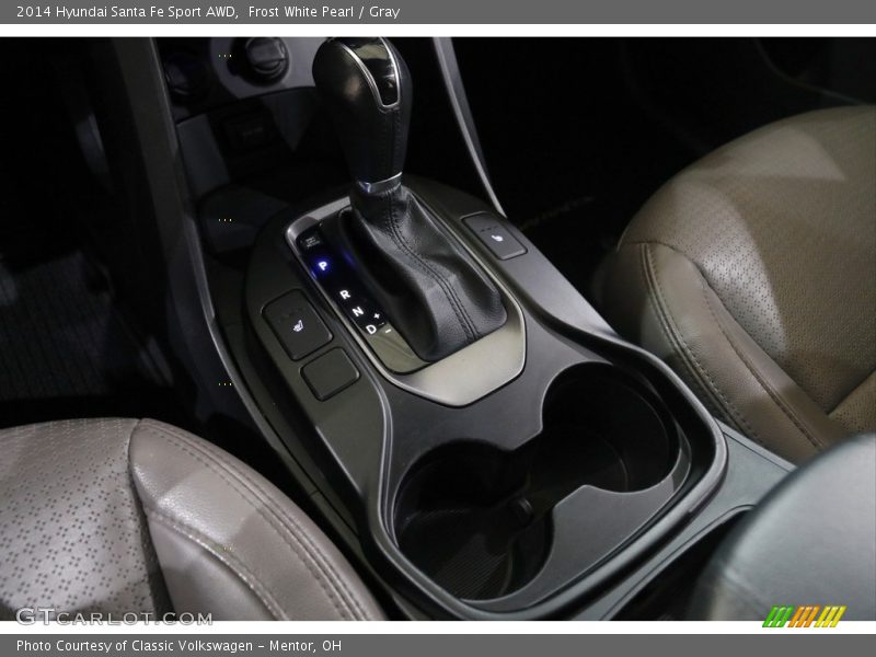 Frost White Pearl / Gray 2014 Hyundai Santa Fe Sport AWD