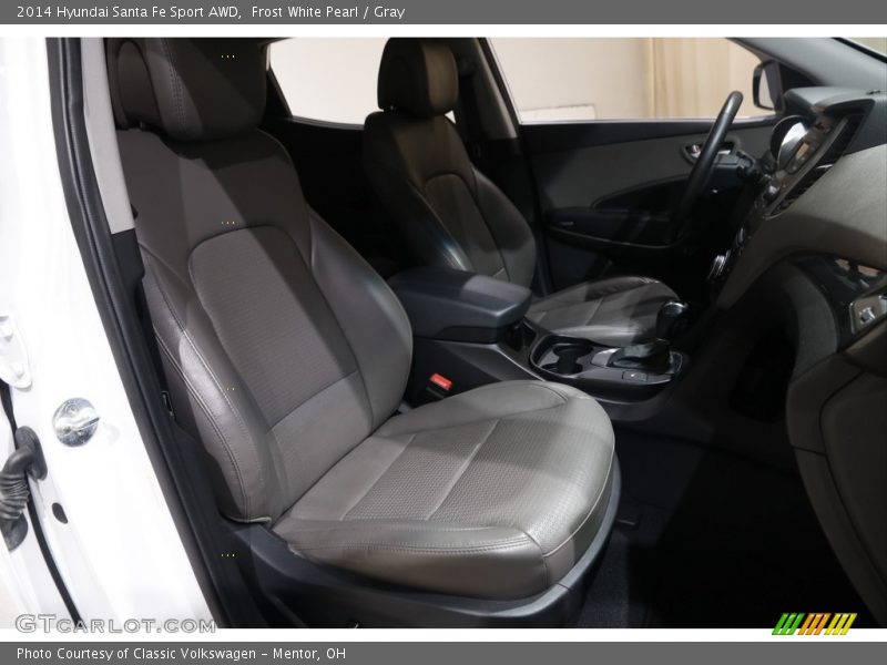 Frost White Pearl / Gray 2014 Hyundai Santa Fe Sport AWD