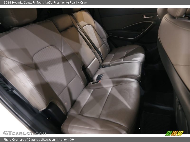 Frost White Pearl / Gray 2014 Hyundai Santa Fe Sport AWD