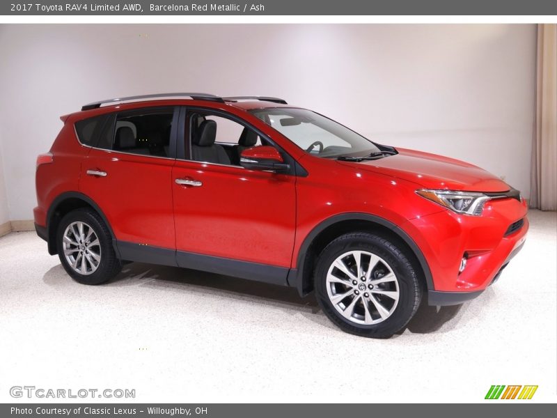 Barcelona Red Metallic / Ash 2017 Toyota RAV4 Limited AWD