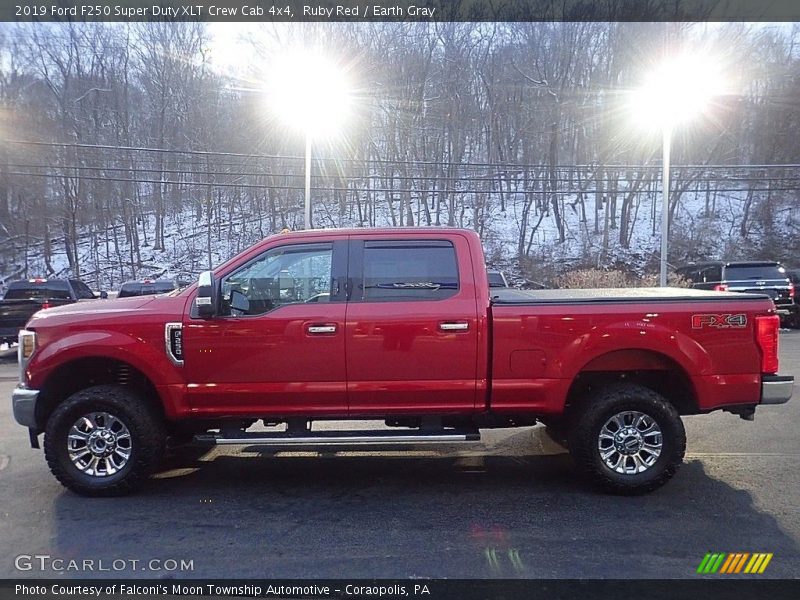 Ruby Red / Earth Gray 2019 Ford F250 Super Duty XLT Crew Cab 4x4