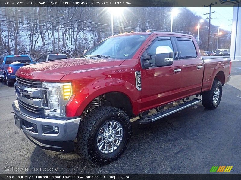Ruby Red / Earth Gray 2019 Ford F250 Super Duty XLT Crew Cab 4x4
