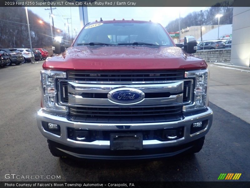 Ruby Red / Earth Gray 2019 Ford F250 Super Duty XLT Crew Cab 4x4
