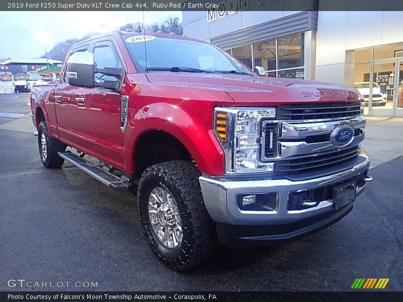 Ruby Red / Earth Gray 2019 Ford F250 Super Duty XLT Crew Cab 4x4