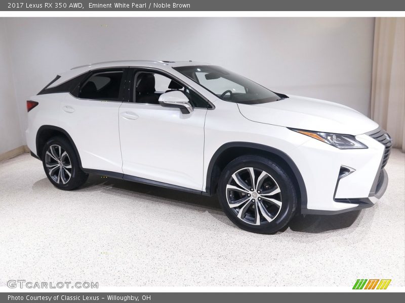 Eminent White Pearl / Noble Brown 2017 Lexus RX 350 AWD