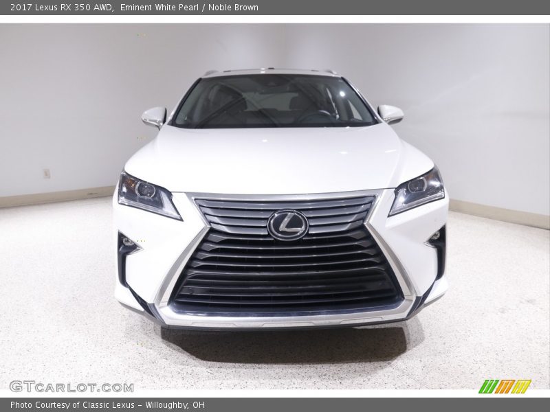 Eminent White Pearl / Noble Brown 2017 Lexus RX 350 AWD