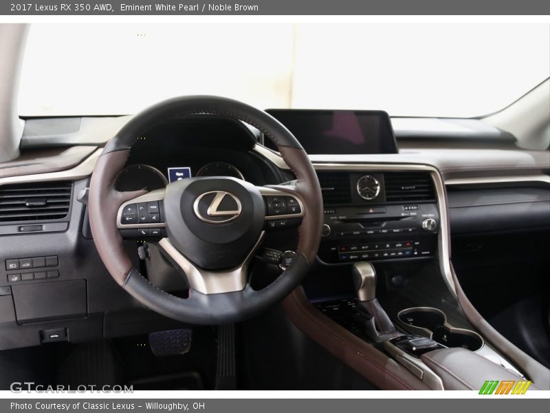 Eminent White Pearl / Noble Brown 2017 Lexus RX 350 AWD