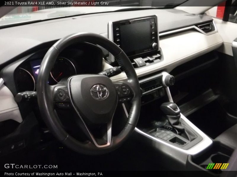 Silver Sky Metallic / Light Gray 2021 Toyota RAV4 XLE AWD
