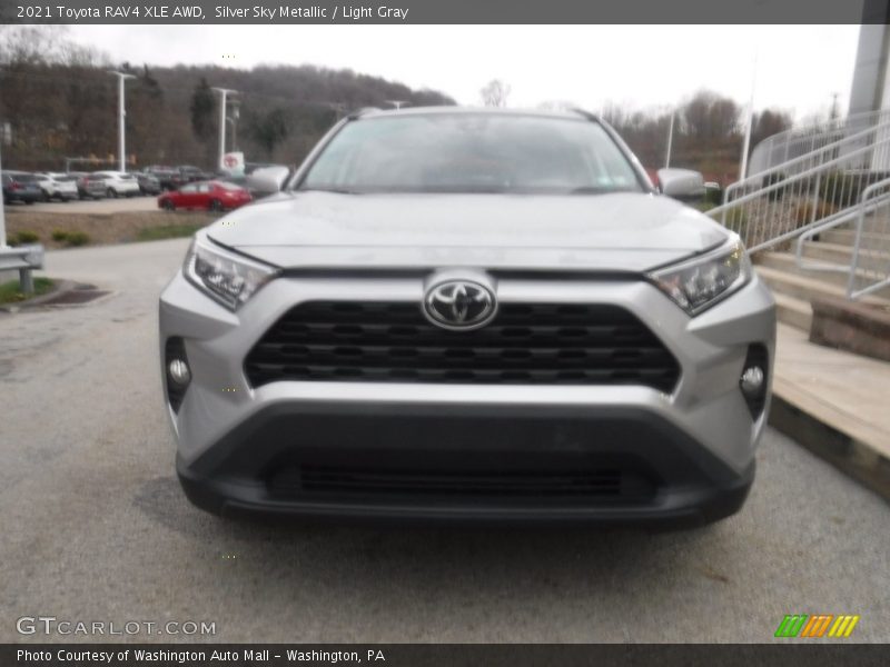Silver Sky Metallic / Light Gray 2021 Toyota RAV4 XLE AWD