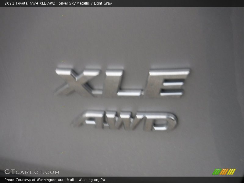 Silver Sky Metallic / Light Gray 2021 Toyota RAV4 XLE AWD