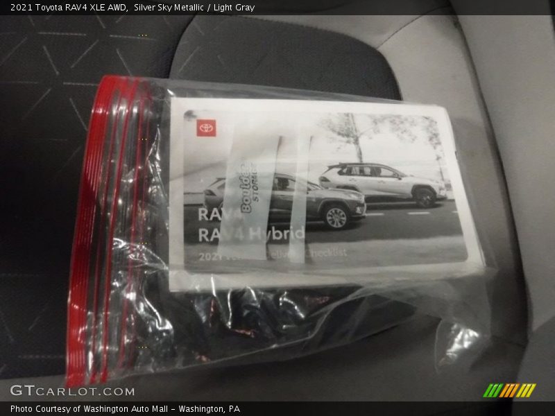 Silver Sky Metallic / Light Gray 2021 Toyota RAV4 XLE AWD