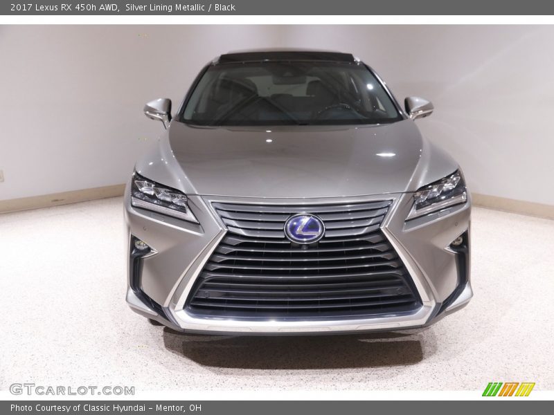 Silver Lining Metallic / Black 2017 Lexus RX 450h AWD