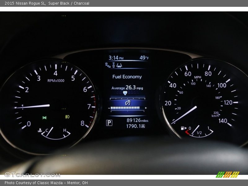 Super Black / Charcoal 2015 Nissan Rogue SL