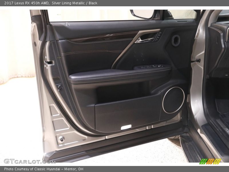 Silver Lining Metallic / Black 2017 Lexus RX 450h AWD