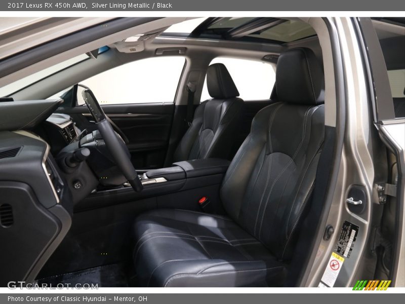 Silver Lining Metallic / Black 2017 Lexus RX 450h AWD