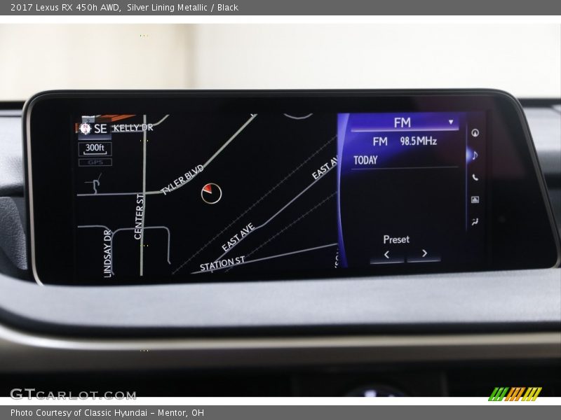 Silver Lining Metallic / Black 2017 Lexus RX 450h AWD