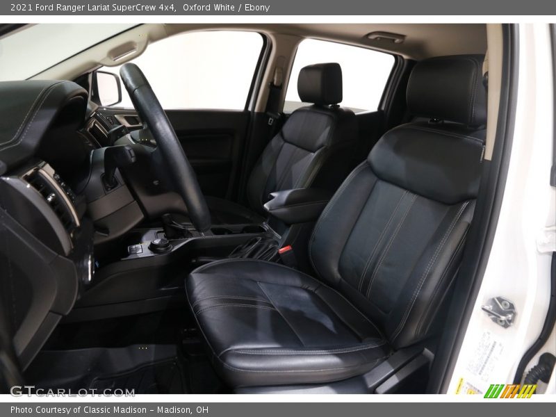 Front Seat of 2021 Ranger Lariat SuperCrew 4x4