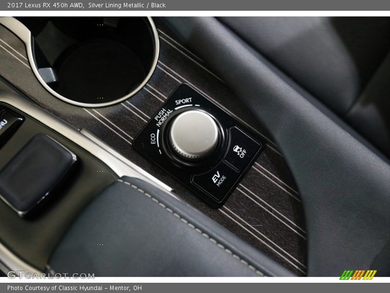 Silver Lining Metallic / Black 2017 Lexus RX 450h AWD