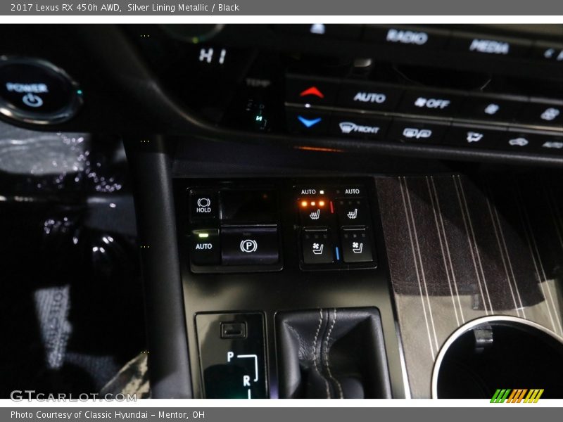 Silver Lining Metallic / Black 2017 Lexus RX 450h AWD