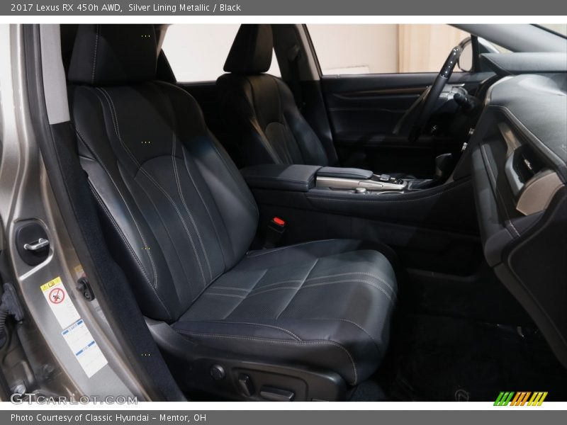 Silver Lining Metallic / Black 2017 Lexus RX 450h AWD