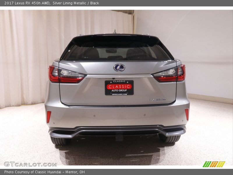 Silver Lining Metallic / Black 2017 Lexus RX 450h AWD