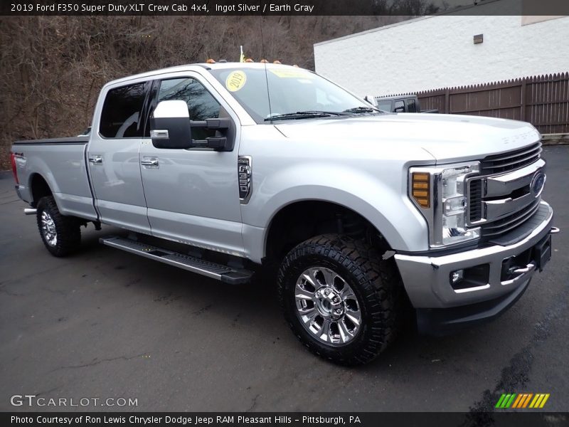 Ingot Silver / Earth Gray 2019 Ford F350 Super Duty XLT Crew Cab 4x4