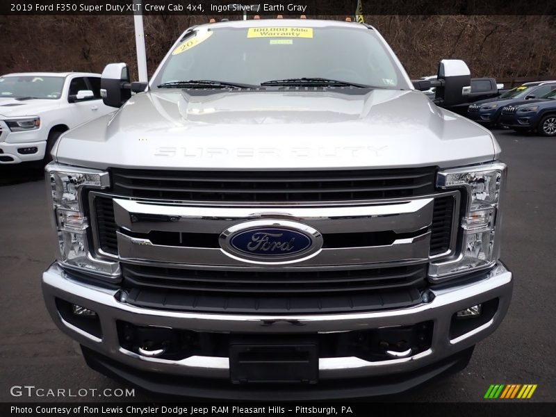 Ingot Silver / Earth Gray 2019 Ford F350 Super Duty XLT Crew Cab 4x4