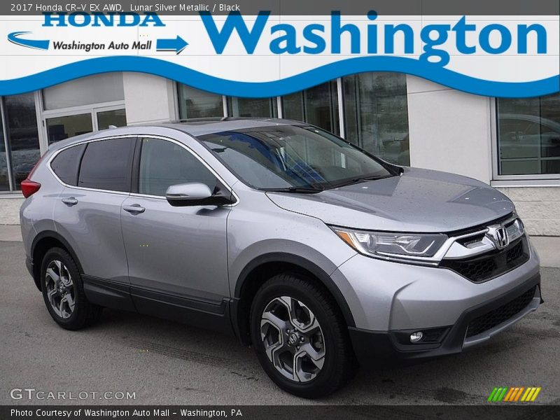 Lunar Silver Metallic / Black 2017 Honda CR-V EX AWD