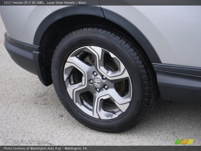 Lunar Silver Metallic / Black 2017 Honda CR-V EX AWD