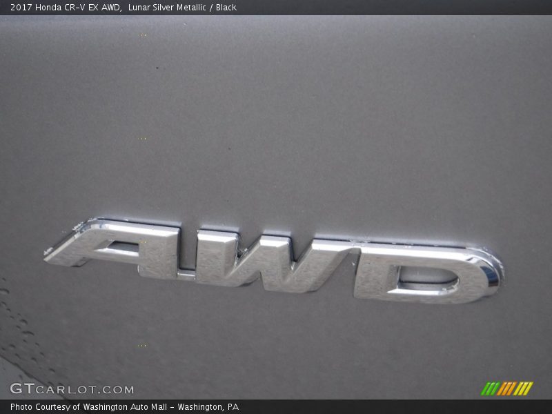 Lunar Silver Metallic / Black 2017 Honda CR-V EX AWD